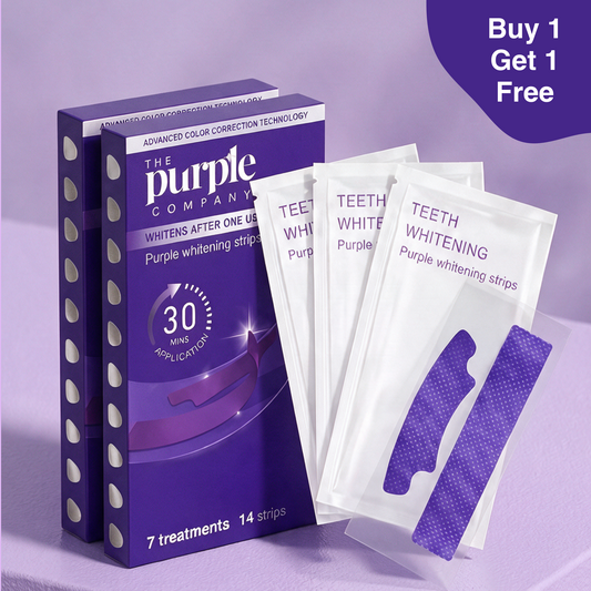 The Purple Company's Teeth Whitening Strips (Pack of 2 - 14 treatments)