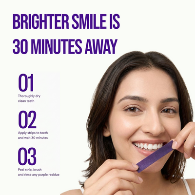 The Purple Company's Teeth Whitening Strips (Pack of 2 - 14 treatments)
